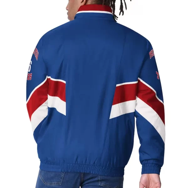 Philadelphia 76ers Captain Varsity Full-Zip Satin Jacket