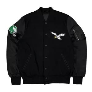 Philadelphia Eagles MA-1 Historic Black Varsity Jacket