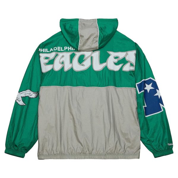 Philadelphia Eagles Mitchell & Ness Kelly Green Team OG Anorak Windbreaker