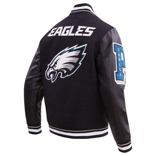 Philadelphia Eagles Pro Standard Black Mash Up Varsity Jacket