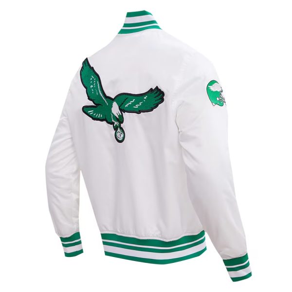 Philadelphia Eagles Pro Standard White Retro Classic Satin Jacket