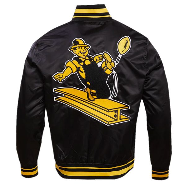 Pittsburgh Steelers Black Satin Jackets