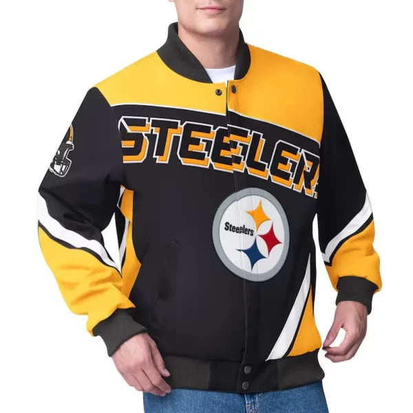 Pittsburgh Steelers Maximum Racing Black Jacket