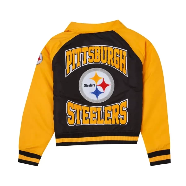 Pittsburgh Steelers Throwback Black & Gold Full-Snap Nylon Jacket