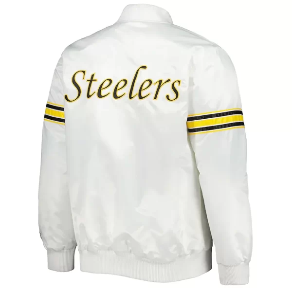 Pittsburgh Steelers White Satin Jacket