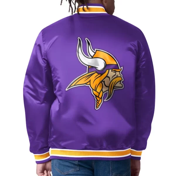 Purple Minnesota Vikings Closer Full-Snap Satin Jacket