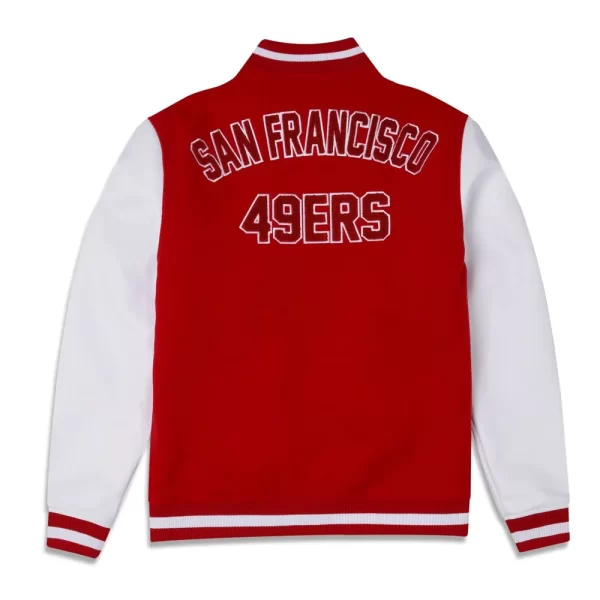 Red & White San Francisco 49ers 3rd Down Varsity Wool Jacket