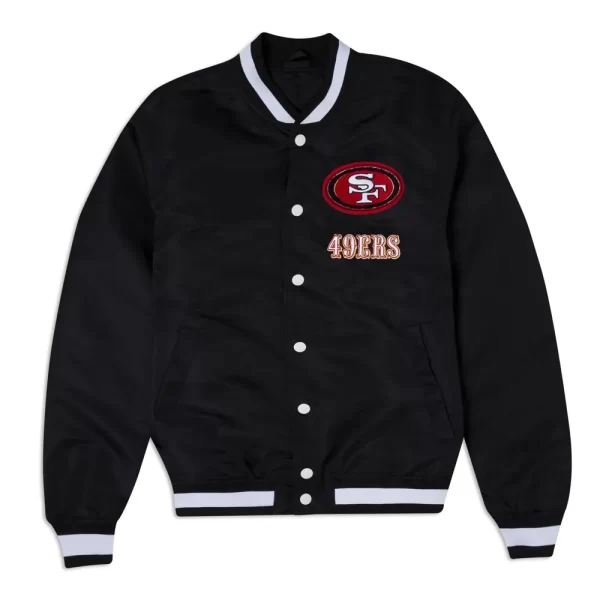 San Francisco 49ers Logo Select Black Nylon Jacket