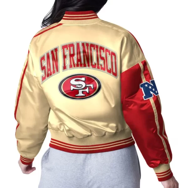 San Francisco 49ers Zone Blitz Full-Snap Satin Jacket