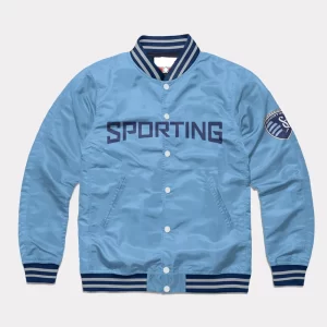 Sporting Kansas City Powder Blue Varsity Satin Jacket