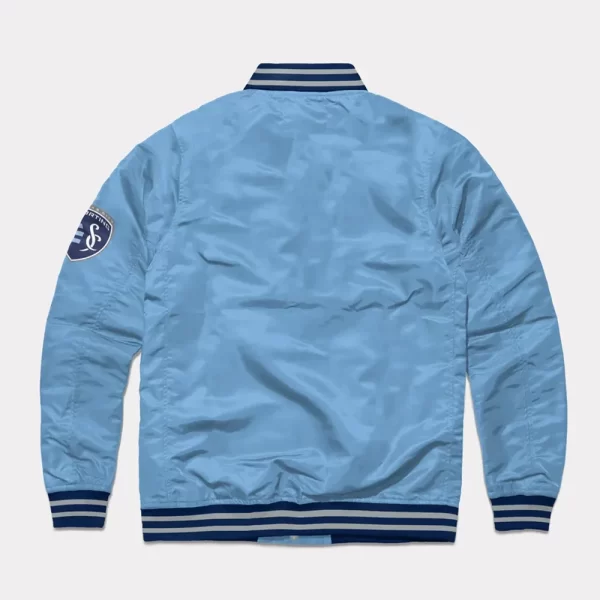 Sporting Kansas City Varsity Full-Snap Powder Blue Satin Jacket