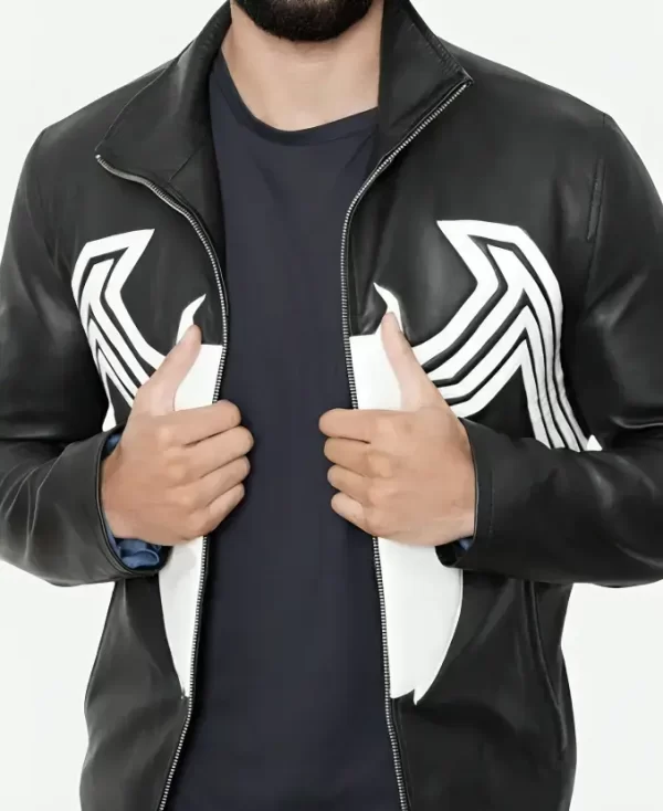 Tom Hardy Venom The Last Dance 2024 Eddie Brock Black Leather Jacket