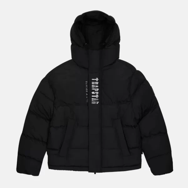 Trapstar Decoded Hooded Black Puffer 2.0 Jacket