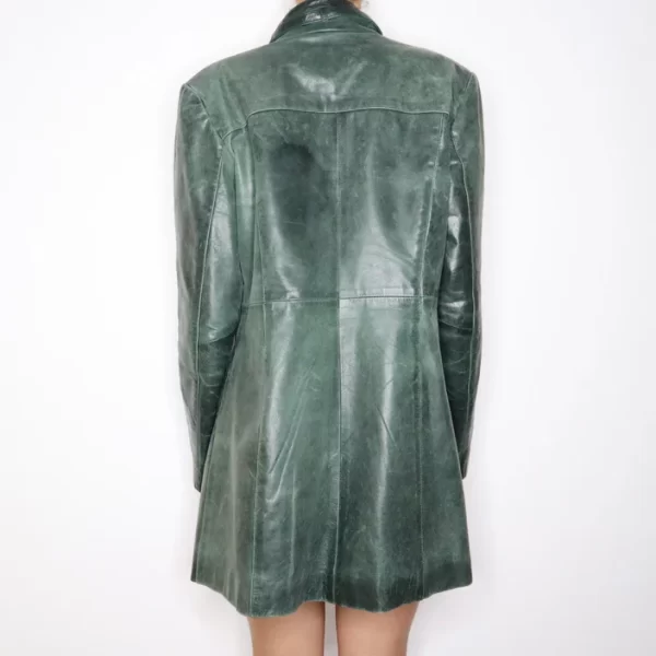 Vintage 90s Jade Patina Leather Jacket