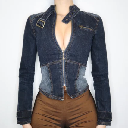 Vintage Early 2000s JLo Blue Denim Jacket