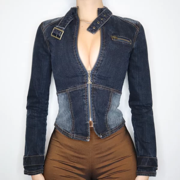 Vintage Early 2000s JLo Blue Denim Jacket