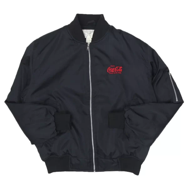 Vintage Flying Jacket Coca Cola Black Bomber Jacket