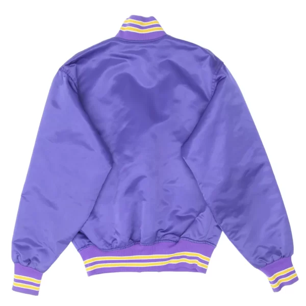 Vintage ILGWU Union LSU Satin Purple Jacket