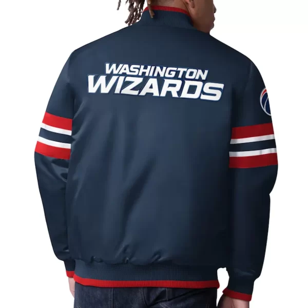 Washington Wizards Scout I Varsity Navy Satin Jacket