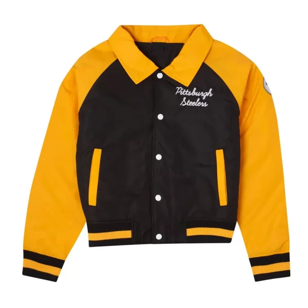 Win Pittsburgh Steelers Black and Gold Throwback Jacket