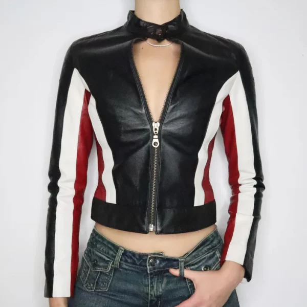 Win Y2K Leather Moto Jacket