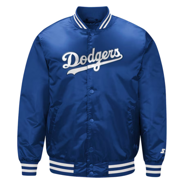 Youth Los Angeles Dodgers Starter Royal Satin Varsity Jacket