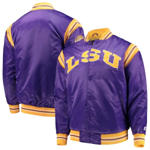 LSU Tigers Starter The Enforcer Purple Satin Jacket