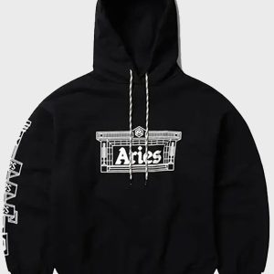 Arsenal X Aries Column Black Hoodie