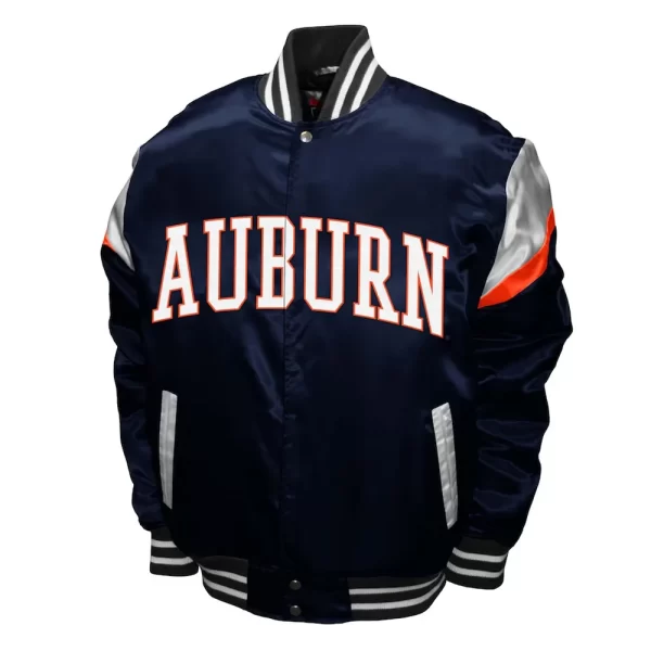 Auburn Tigers Power Navy Blue Satin Jacket