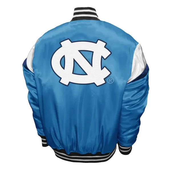 Blue North Carolina Tar Heels Power Full-Snap Satin Jacket