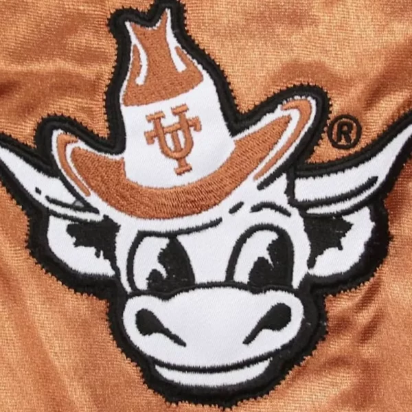 Burnt Orange Texas Longhorns Full-Snap Satin Jacket