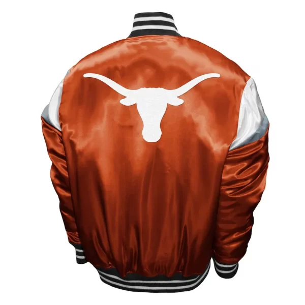 Burnt Orange Texas Longhorns Power Full-Snap Satin Jacket