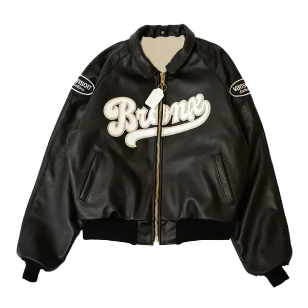 Buy Los Bronx Baseball Vanson Black Leather Jacket