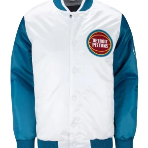 Buy Pistons Ty Mopkins Teal and White Satin Jacket