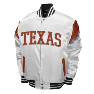 Buy Texas Longhorns Power White Satin Jacket