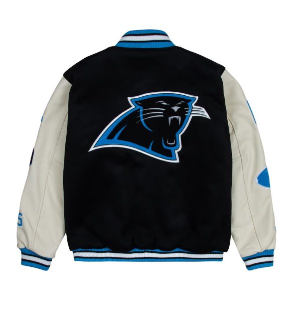 Carolina Panthers GOLF WANG Black Letterman Jacket