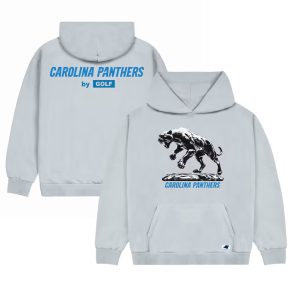 Carolina Panthers GOLF WANG Silver Cutout Pullover Hoodie