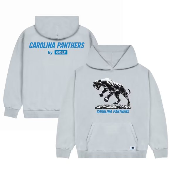 Carolina Panthers GOLF WANG Silver Cutout Pullover Hoodie