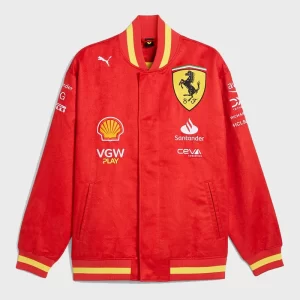 Charles Leclerc Ferrari F1 2024 Team Varsity Jacket