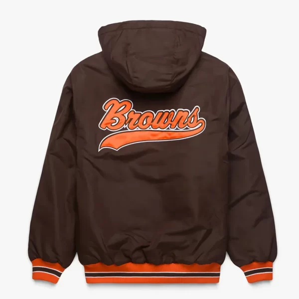 Cleveland Browns Parka Brown Full-Zip Hooded Jacket