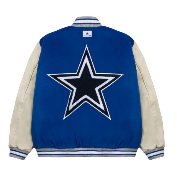 Dallas Cowboys GOLF WANG Royal Letterman Jacket