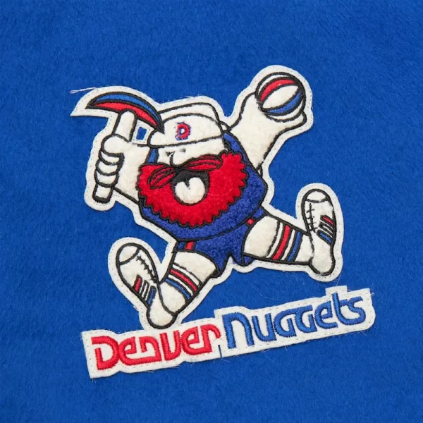 Denver Nuggets Team History Vintage Logo Varsity Jacket