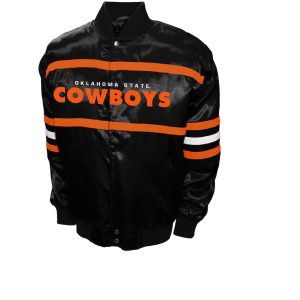 Franchise Club Black Oklahoma State Cowboys 2nd Era Satin Jacket