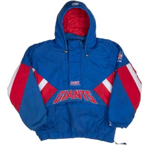 GAIN VINTAGE NFL NEW YORK GIANTS HEAVY PULLOVER STARTER JACKET