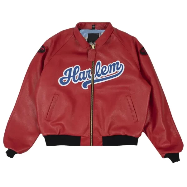 Gain Harlem Baseball Vanson Red Leather Jacket