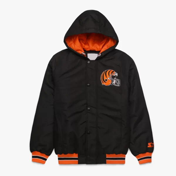 Get Cincinnati Bengals Black Hooded Jacket