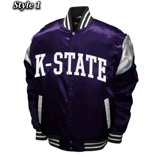 Get Kansas State Wildcats Power Purple Satin Jacket