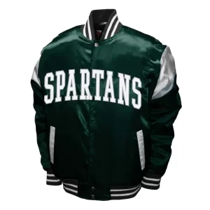 Get Michigan State Spartans Power Green Satin Jacket