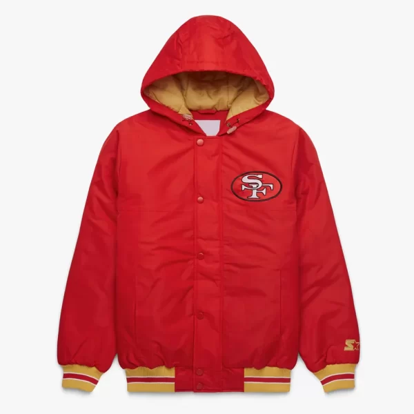 Get San Francisco 49ers Red Hooded Jacket