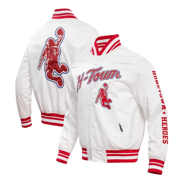 Houston Rockets 2023/24 City Edition White Satin Jacket